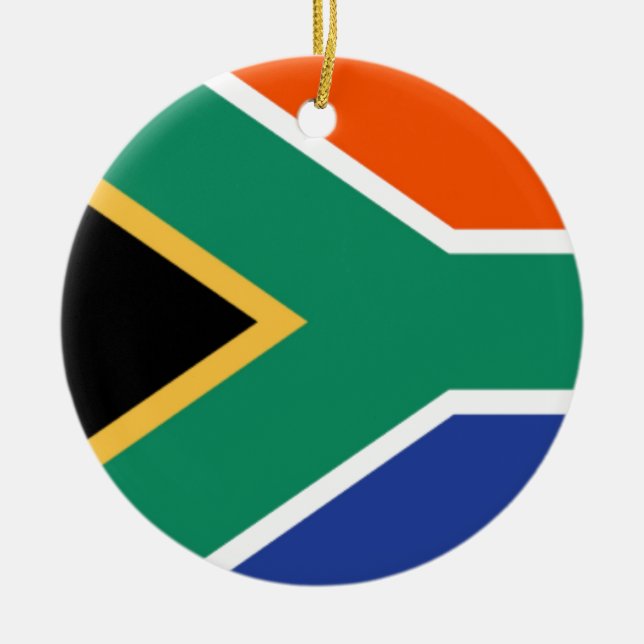 Sydlig Afrika Flagga Julgransprydnad Keramik (Framsidan)