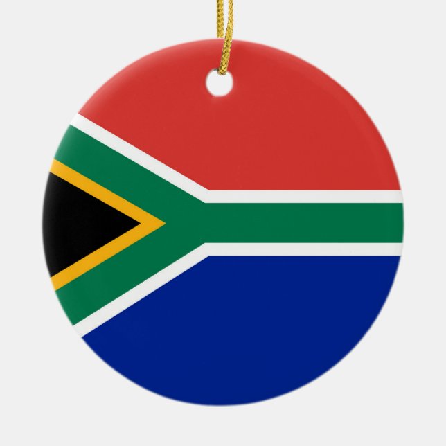 Sydlig Afrika flagga Julgransprydnad Keramik (Framsidan)