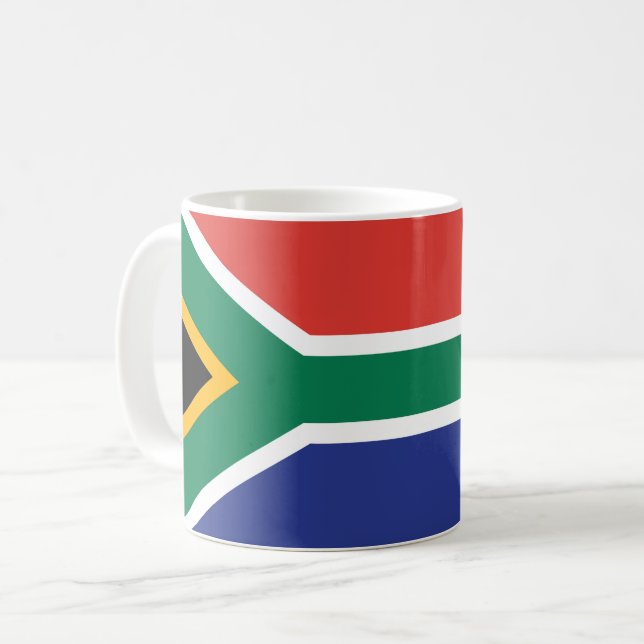 Sydlig Afrika Flagga Kaffemugg (Framsida vänster)