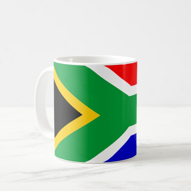 Sydlig Afrika Flagga Kaffemugg (Framsida vänster)