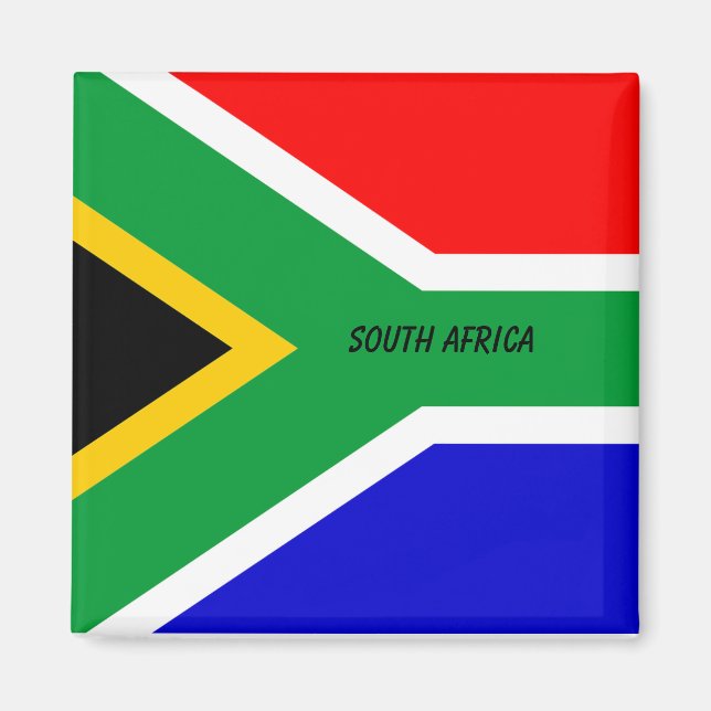 Sydlig Afrika Flagga Magnet (Framsidan)