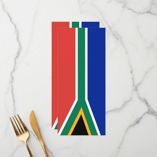 Sydlig Afrika flagga Meny (Fram/Back In Situ)