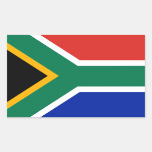 Sydlig Afrika Flagga Rektangulärt Klistermärke