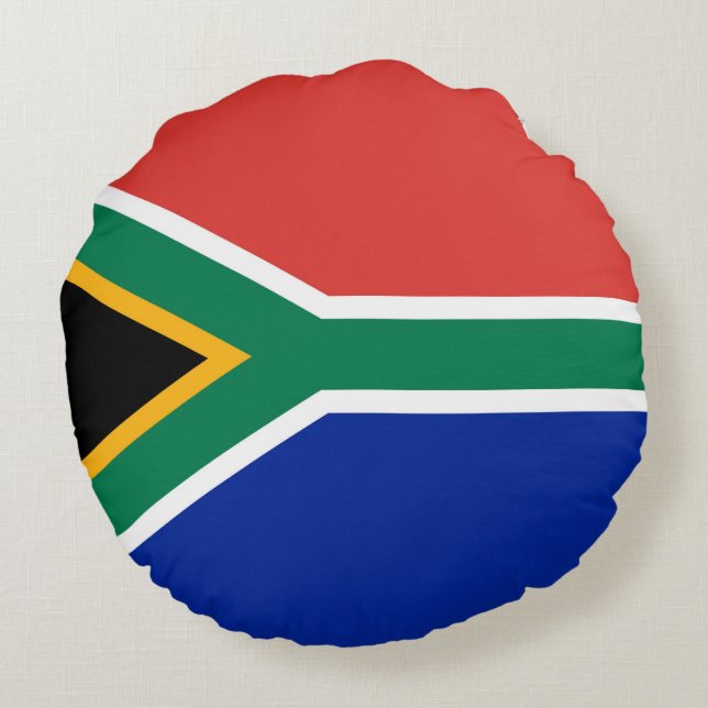 Sydlig Afrika flagga Rund Kudde (Baksidan)