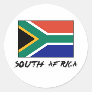 Sydlig Afrika Flagga Runt Klistermärke