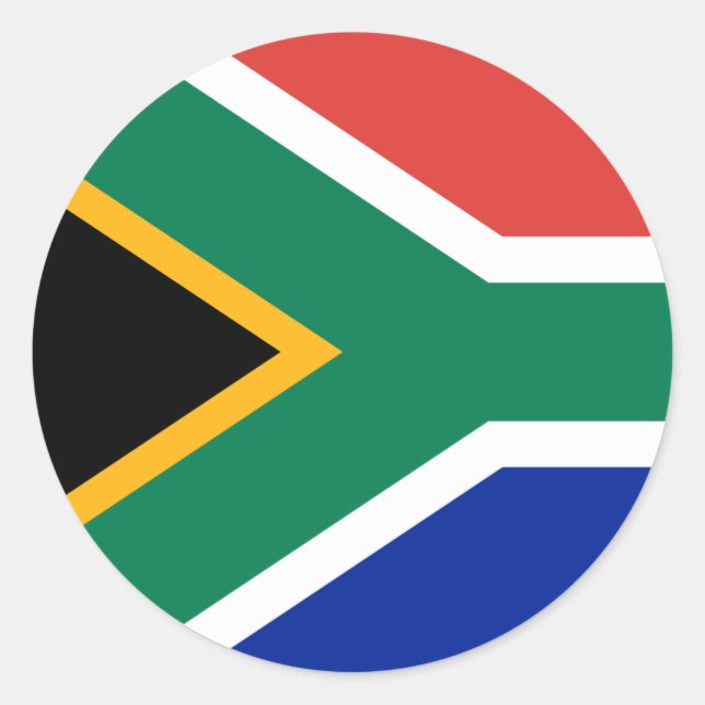Sydlig Afrika Flagga Runt Klistermärke (Framsida)