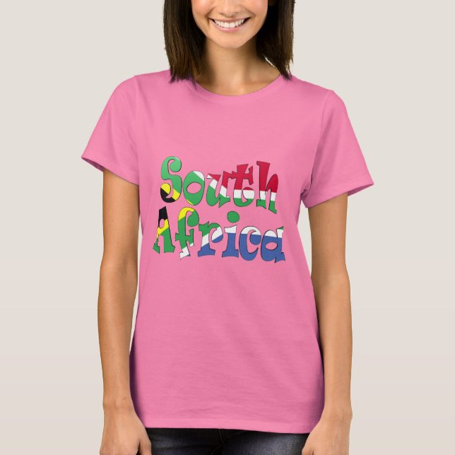 Sydlig Afrika Flagga T-shirt (Framsida)