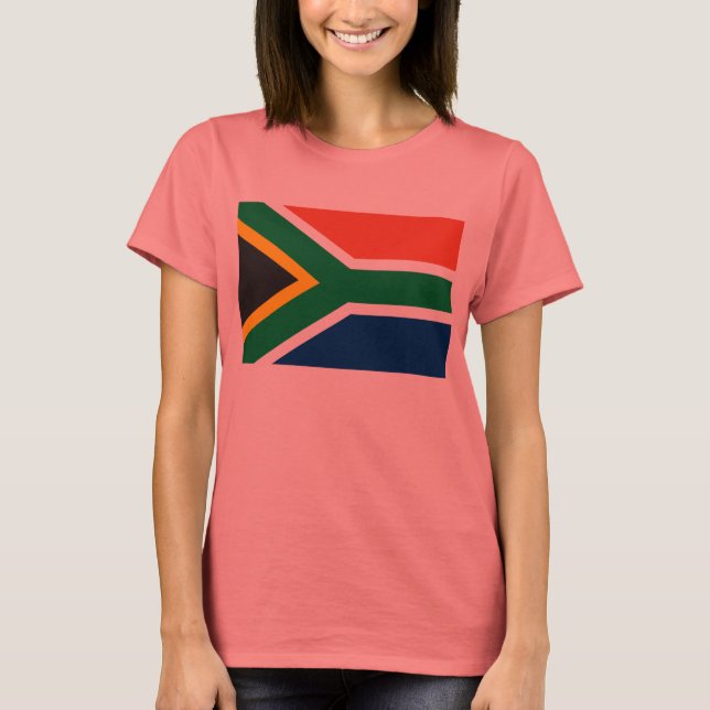 Sydlig Afrika Flagga T-shirt (Framsida)