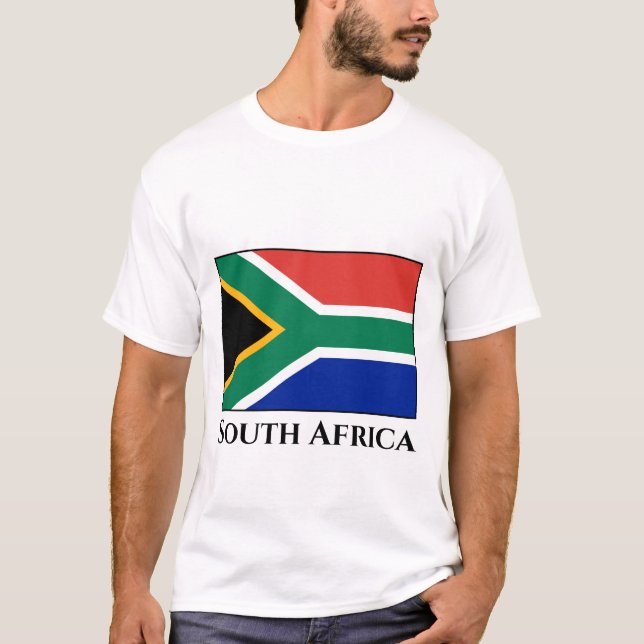 Sydlig Afrika Flagga T Shirt (Framsida)