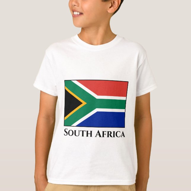 Sydlig Afrika Flagga T Shirt (Framsida)