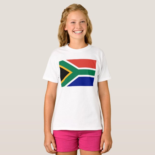 Sydlig Afrika flagga T Shirt (Hel framsida)