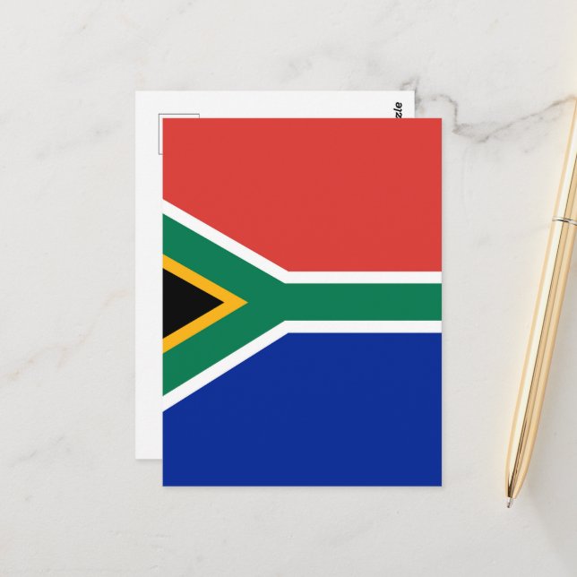 Sydlig Afrika flagga Vykort (Fram/Back In Situ)