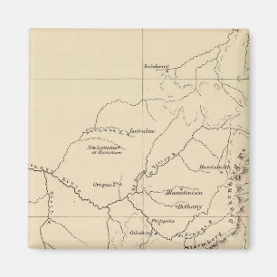 Sydlig Afrika Lithografad Karta Magnet