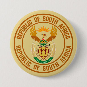 Sydlig Afrika Round Emblem Knapp