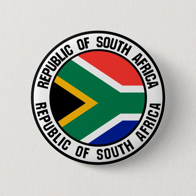 Sydlig Afrika Round Emblem Knapp (Framsida)