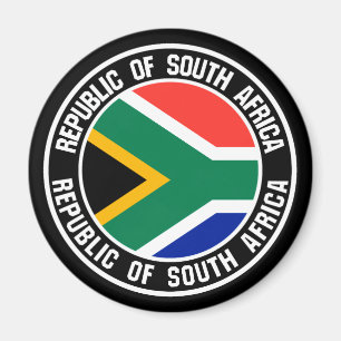 Sydlig Afrika Round Emblem Magnet