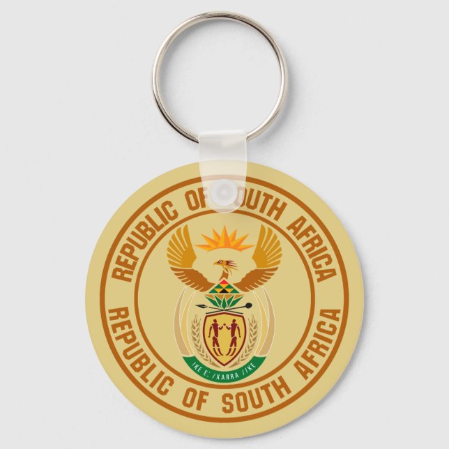 Sydlig Afrika Round Emblem Nyckelring (Framsida)