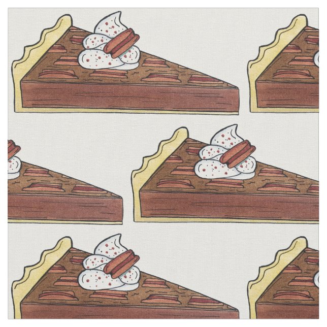 Sydlig amerikansk Dessert i Stil Pecan Paj Slice Tyg (Närbild)