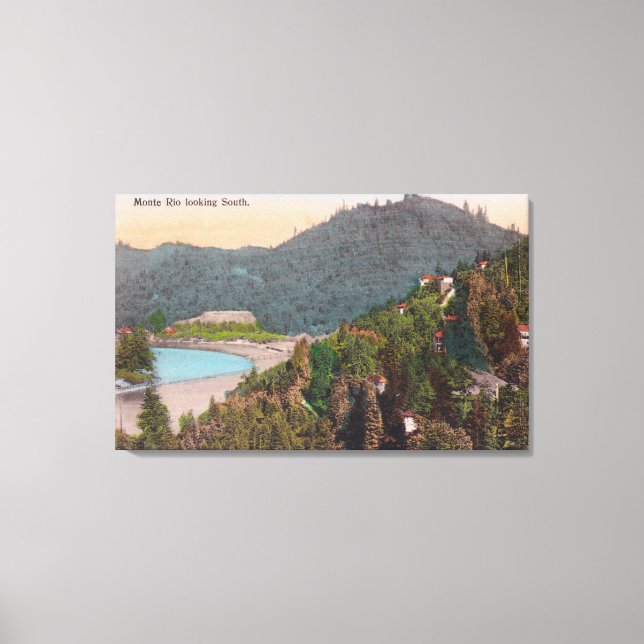 Sydlig antennvy från Monte Rio Canvastryck (Framsida)