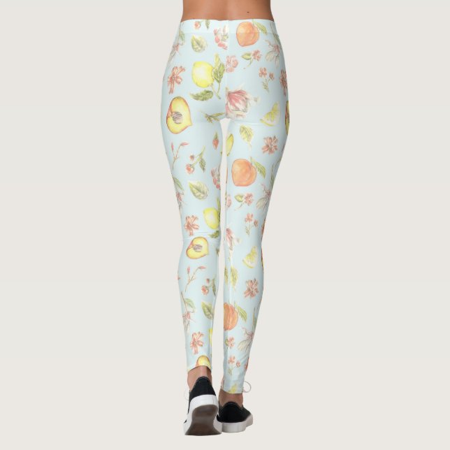 Sydlig berlockblommönsterdamasker leggings (Baksida)