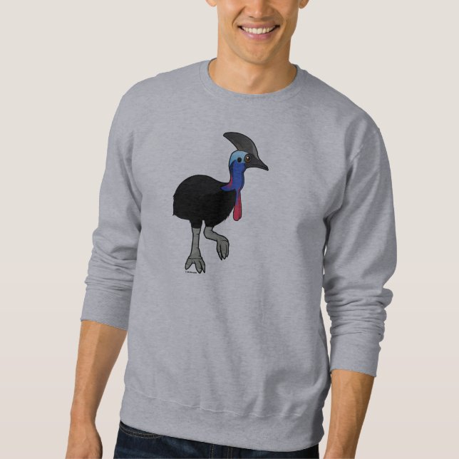 Sydlig Cassowary Lång Ärmad Tröja (Framsida)