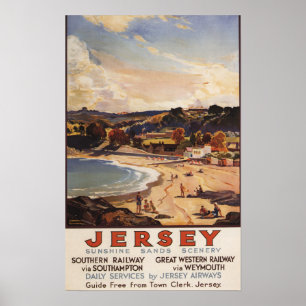 Sydlig/Great Western järnväg strandplats Poster