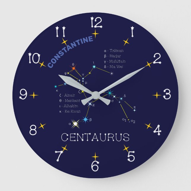 Sydlig hemisphere Constellation Centaurus Stor Klocka (Framsida)