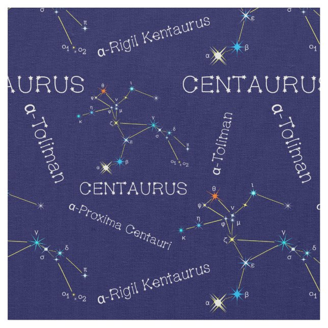 Sydlig hemisphere Constellation Centaurus Tyg (Närbild)