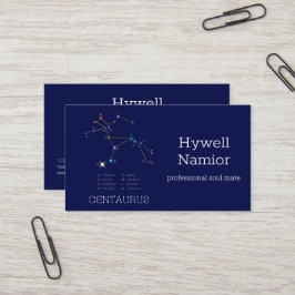 Sydlig hemisphere Constellation Centaurus Visitkort