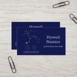 Sydlig hemisphere Constellation Centaurus Visitkort