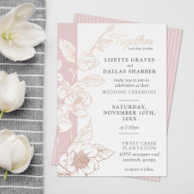 Sydlig Magnolia Blossom Blush Blommig Bröllop
