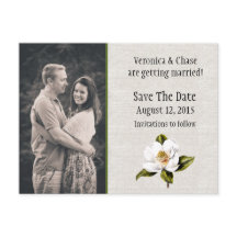 Sydlig Magnolia Bröllop Spara Datum