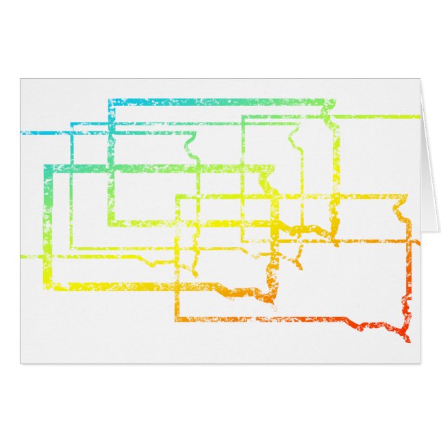 Sydlig oskärpa hälsningskort (Framsidan Horizontal)