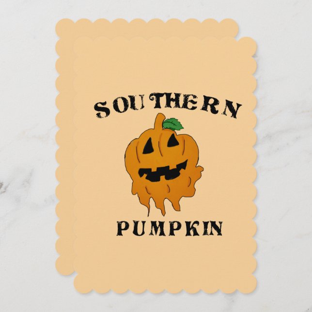 Sydlig pumpa inbjudningar (Fram/baksida)