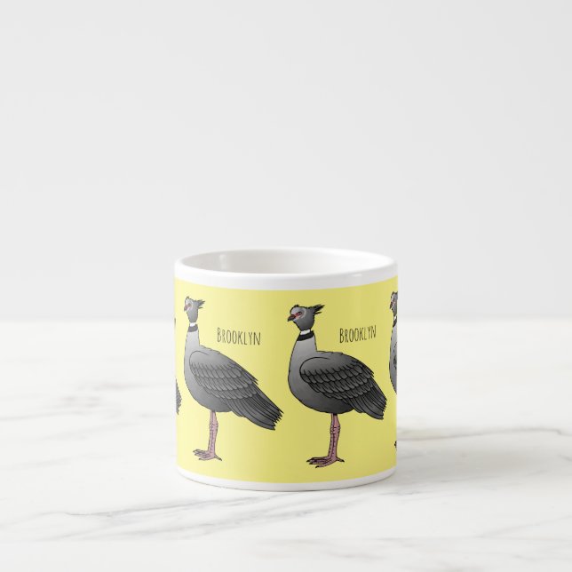 Sydlig skrikfågel tecknad illustration   espressomugg (Framsidan)