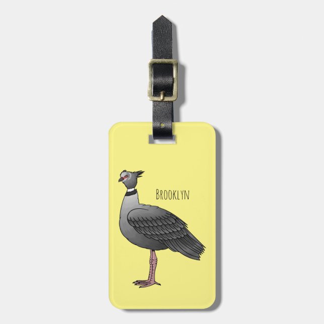 Sydlig skrikfågelfågel tecknad illustration bagagebricka (Vertikal Framsida)