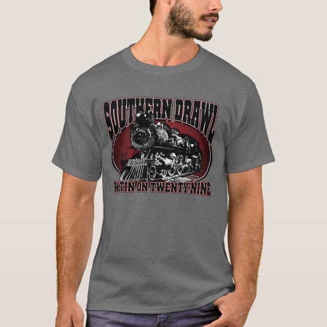Sydlig släpigt talwaitin på T-tröja för 29 grå T-shirt (Framsida)