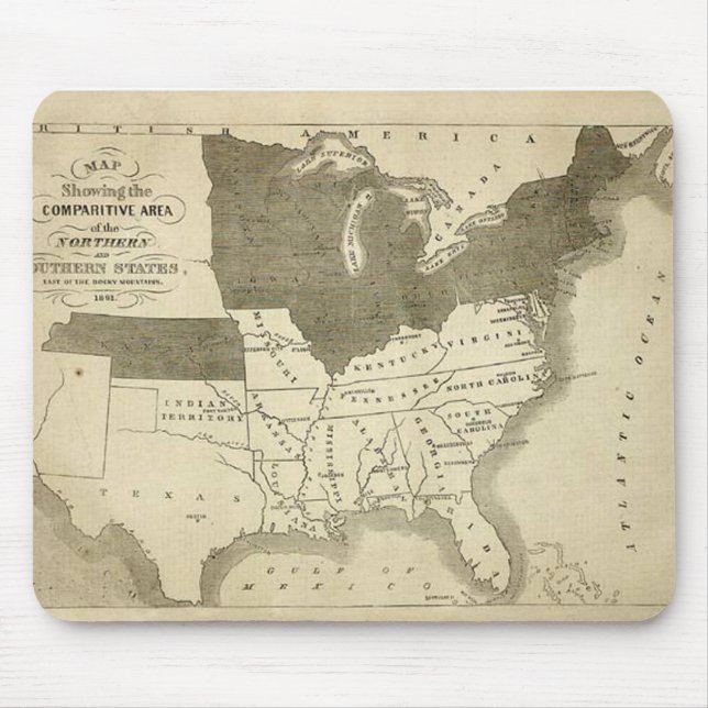 Sydlig stater Mousepad 1861 Musmatta (Framsidan)