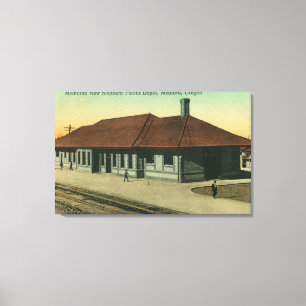 Sydlig Stillahavs- järnvägbussgarage i Medford, Canvastryck