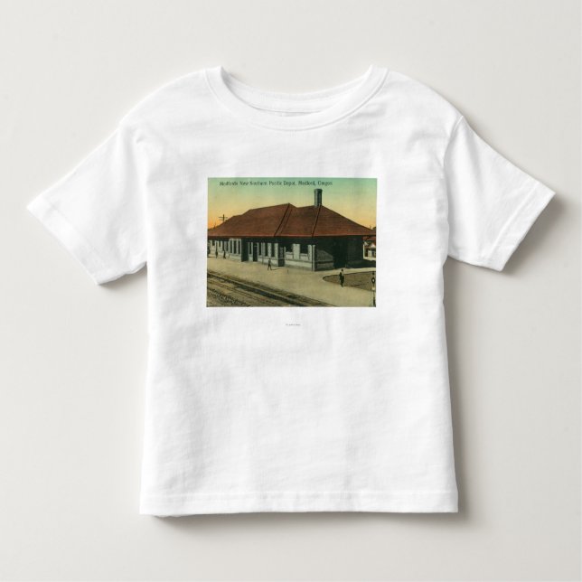 Sydlig Stillahavs- järnvägbussgarage i Medford, T Shirt (Framsida)