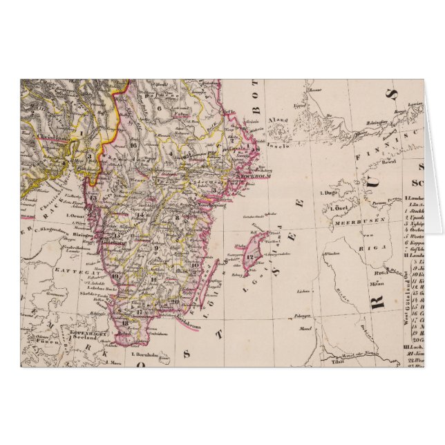 Sydlig Sverige och Norge Hälsningskort (Framsidan Horizontal)