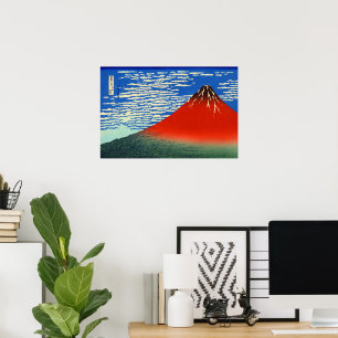 Sydlig vind, klar himmel Katsushika Hokusai 1830 Poster