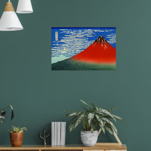 Sydlig vind, klar himmel Katsushika Hokusai 1830  Poster