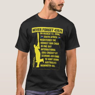 Sydliga Afrikan Cricket Protea Glöm aldrig Nostalg T Shirt