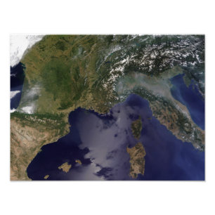 Sydliga frankriken och nordlig italien fototryck