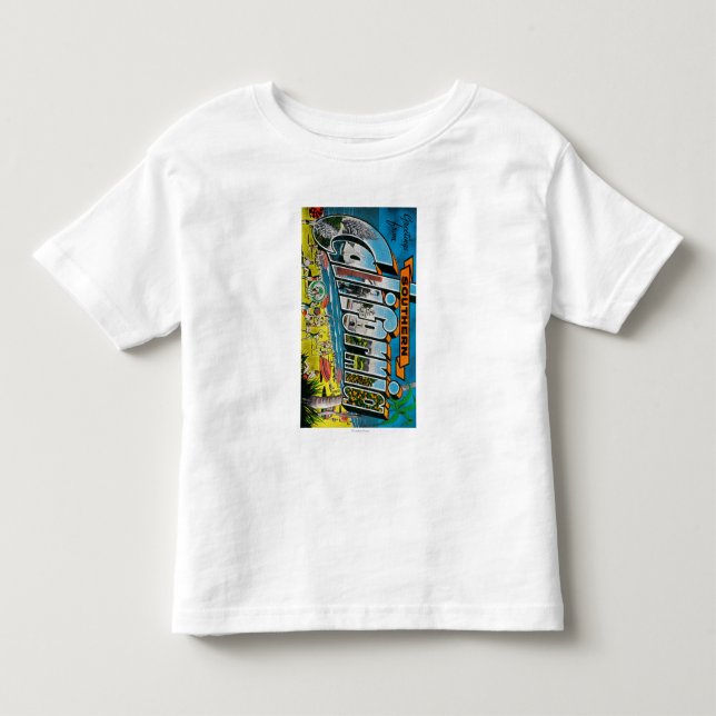 Sydliga Kalifornien - stora brevplatser T-shirt (Framsida)
