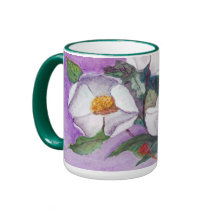 Sydliga Magnolias för Painterly vit på lavendel