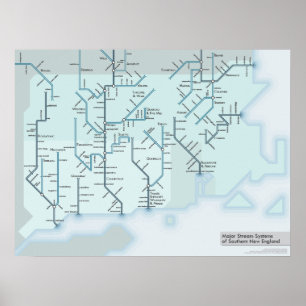 Sydliga New England strömmer 18 x 24 Poster