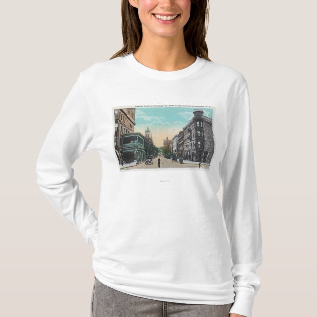 Sydligt beskåda av Chenango St från Arlington T-shirt (Framsida)