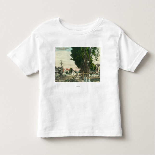 Sydligt beskåda från den kastanjebruna gatan t shirt (Framsida)